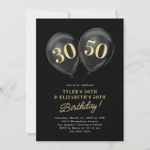 Invitation à la fête d'anniversaire conjointe de d