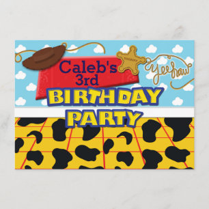 Invitation à la fête d'anniversaire Cowboy Western