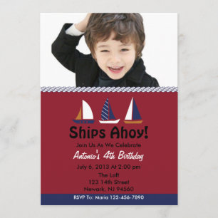 Invitation à la fête d'anniversaire d'Ahoy
