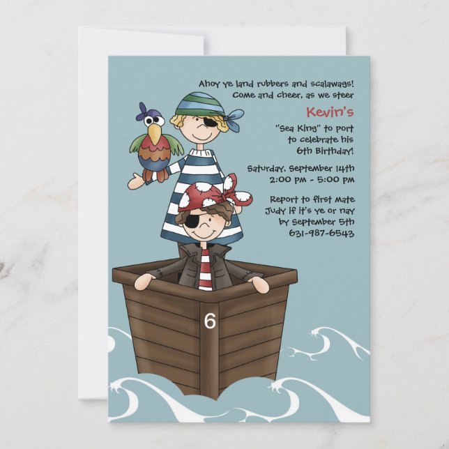 Invitation à la fête d'anniversaire d'Ahoy Mates (Devant)