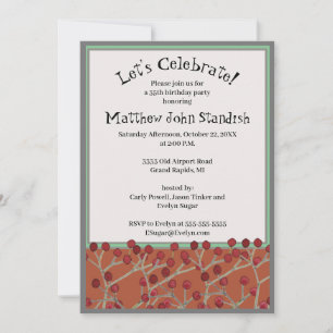 Invitation à la fête d'anniversaire d'automne pour