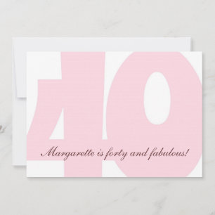 Invitation à la fête d'anniversaire de 40 ans