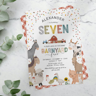 Invitation à la fête d'anniversaire de 7 ans de la