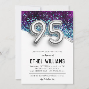 Invitation à la fête d'anniversaire de 95 ans