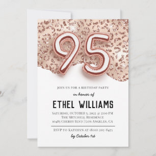 Invitation à la fête d'anniversaire de 95 ans