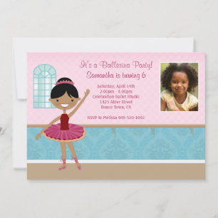 Invitation à la fête d'anniversaire de Ballerina