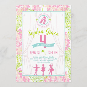 Invitation à la fête d'anniversaire de Ballerina