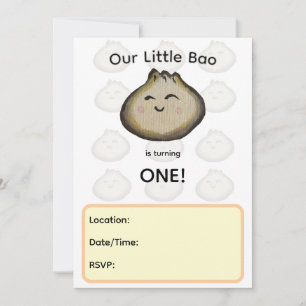 Invitation à la fête d'anniversaire de Bao Dumplin
