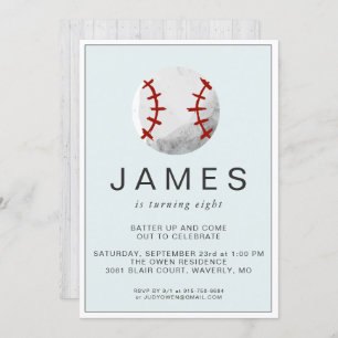 Invitation à la fête d'anniversaire de baseball