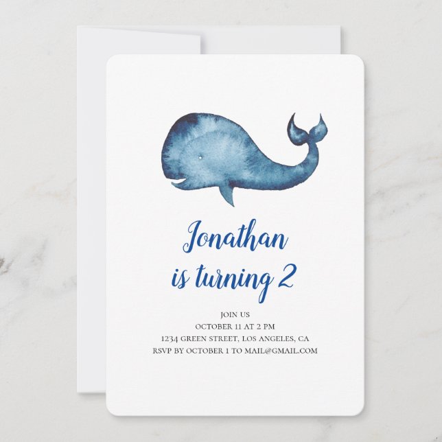 Invitation à la fête d'anniversaire de bébé garçon (Devant)
