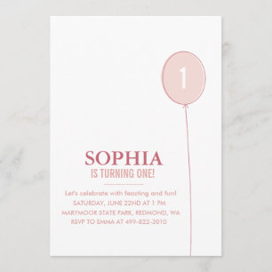 Invitation à la fête d'anniversaire de Big Balloon
