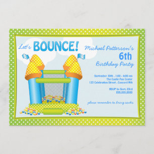 Invitation à la fête d'anniversaire de Big Bounce 