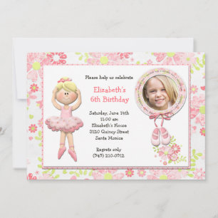 Invitation à la fête d'anniversaire de Blond Balle