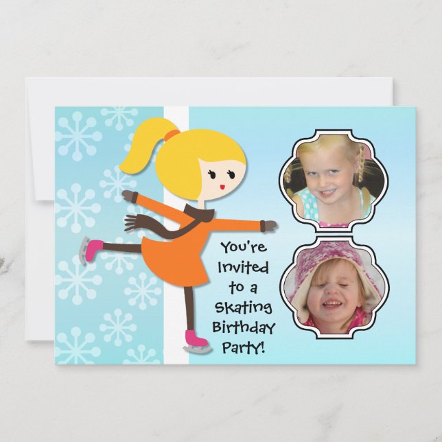 Invitation à la fête d'anniversaire de Blond Girl (Devant)