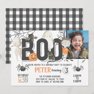 Invitation à la fête d'anniversaire de Boo Ghost H