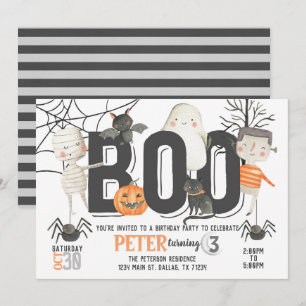 Invitation à la fête d'anniversaire de Boo Ghost H