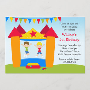 Invitation à la fête d'anniversaire de Bounce Hous
