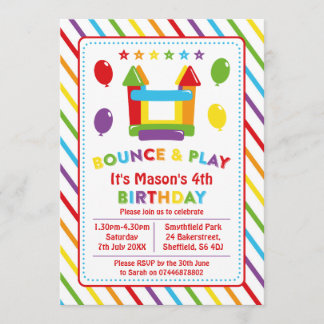 Invitation à la fête d'anniversaire de Bounce hous