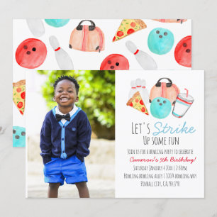 Invitation à la fête d'anniversaire de Bowling