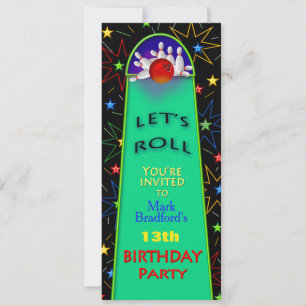 Invitation à la fête d'anniversaire de Bowling - I