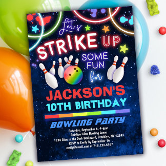 Invitation à la fête d'anniversaire de Boys Bowlin