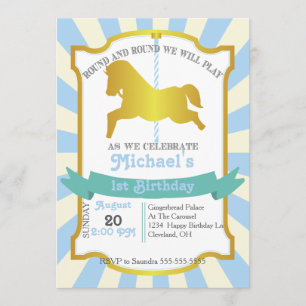 Invitation à la fête d'anniversaire de Carousel (b