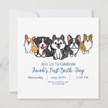 Invitation à la fête d'anniversaire de Chien sur m