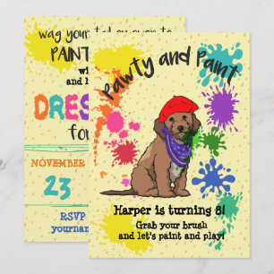 Invitation à la fête d'anniversaire de Cockapoo Do