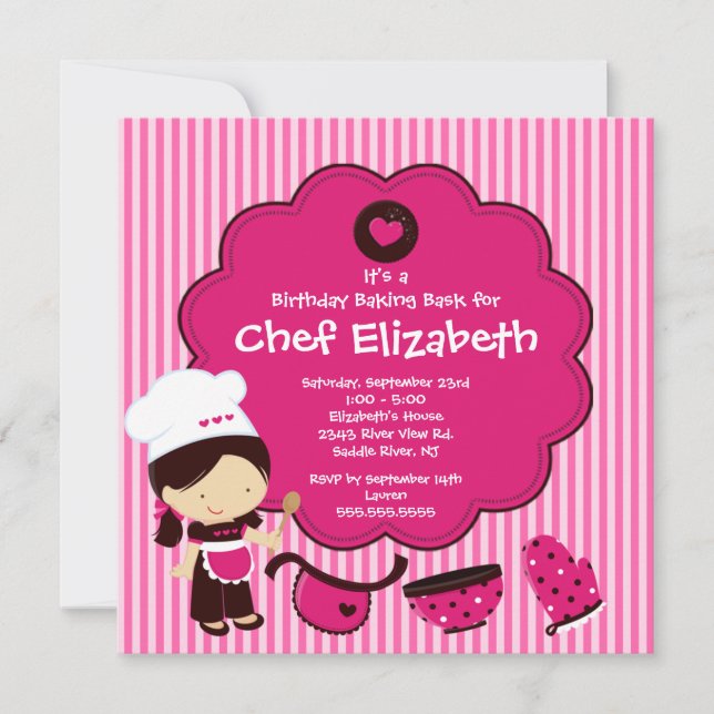 Invitation à la fête d'anniversaire de Cuisine Bak (Devant)