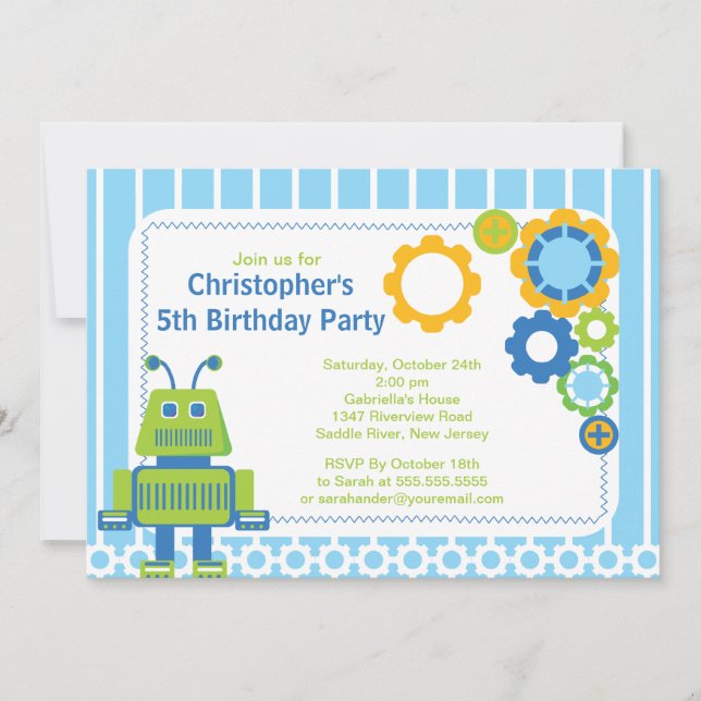 Invitation à la fête d'anniversaire de Cute Boy Ro (Devant)