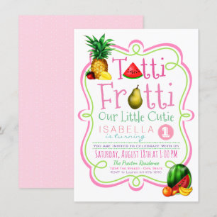 Invitation à la fête d'anniversaire de Cute Tutti 
