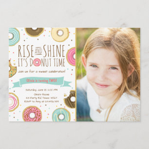 Invitation à la fête d'anniversaire de Donut Monte