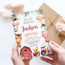 Invitation à la fête d'anniversaire de ferme