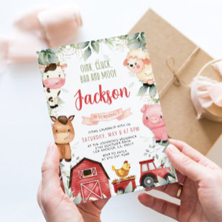 Invitation à la fête d'anniversaire de ferme