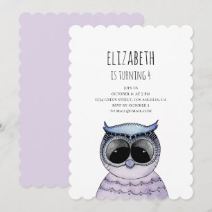 Invitation à la fête d'anniversaire de fille. Chou