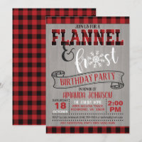 Invitation à la fête d'anniversaire de Flannel et