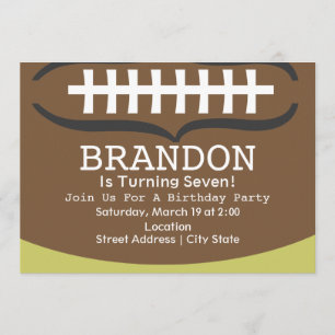 Invitation à la fête d'anniversaire de football