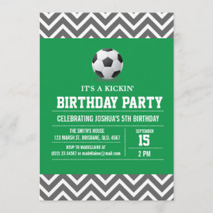 Invitation à la fête d'anniversaire de Football su