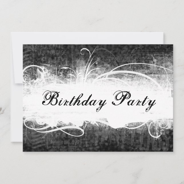 Invitation à la fête d'anniversaire de Funky Fresh (Devant)