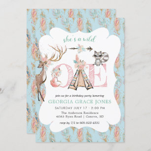 Invitation à la fête d'anniversaire de Girly Boho 