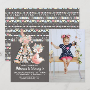 Invitation à la fête d'anniversaire de Girly Triba