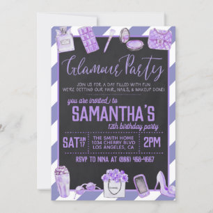 Invitation à la fête d'anniversaire de Glamor