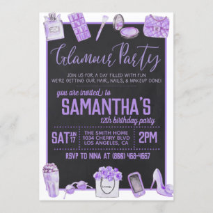 Invitation à la fête d'anniversaire de Glamor
