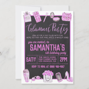 Invitation à la fête d'anniversaire de Glamor