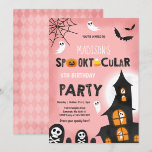 Invitation à la fête d'anniversaire de Halloween