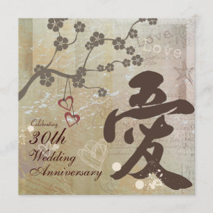 Invitation à la fête d'anniversaire de Kanji Love 