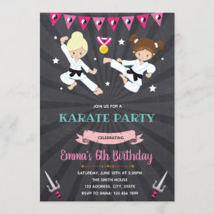 Invitation à la fête d'anniversaire de Karate
