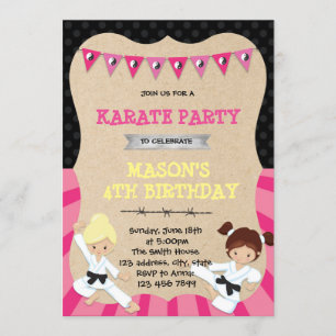 Invitation à la fête d'anniversaire de karaté