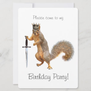 Invitation à la fête d'anniversaire de King Squirr