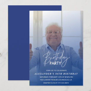 Invitation à la fête d'anniversaire de la 86e anné